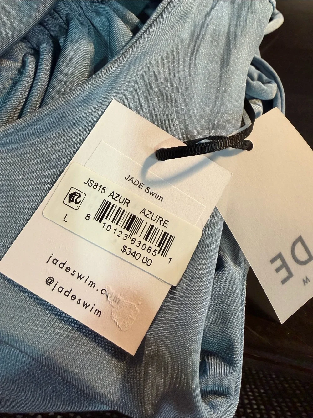 NWT Jade Swim ‘Callie’ Swim Dress Coverup in “Azure” Blue Size Large